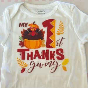 You pick size- made to order baby onesie my first thanksgiving Day